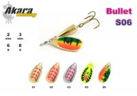 Блесна AKARA Bullet S06 (вертушка, 6 гр.,  2, цв. 02)