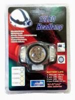 Фонарик F-12 налобный (к-во дидов: 12,  элем. питания: 3 x AAA)