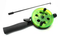 Зимняя удочка AKARA JL1006 с неопр. рукояткой (46 см, диам. кат. 95 мм, зелёная)