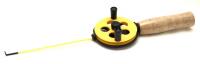 Зимняя удочка AKARA QL-902A с пробк. рукояткой (32 см, диам. кат. 70 мм, жёлтая)